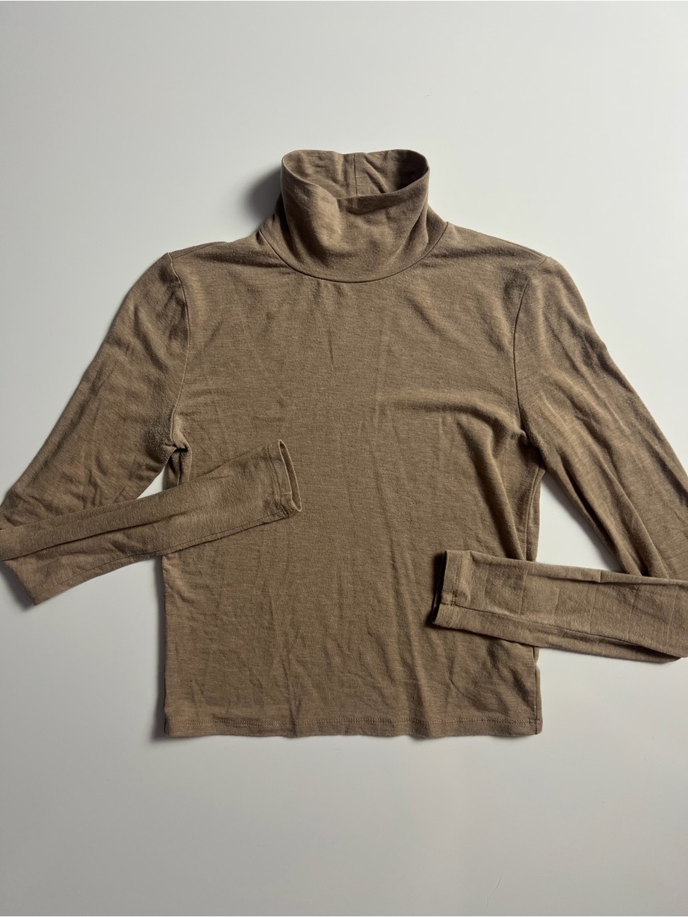 Babaton Aritzia Everyday Turtleneck, Oatmeal, Size XS